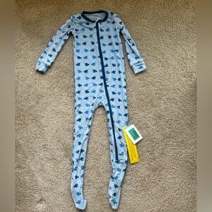 NWT Kickee Pants Footed Bamboo Pajamas w/Zipper 3T